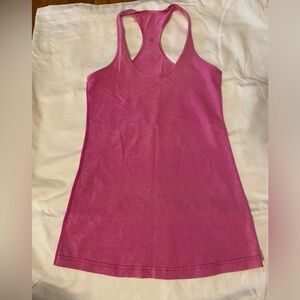 Lululemon CRB cool racer back tank size 6 heathered pink